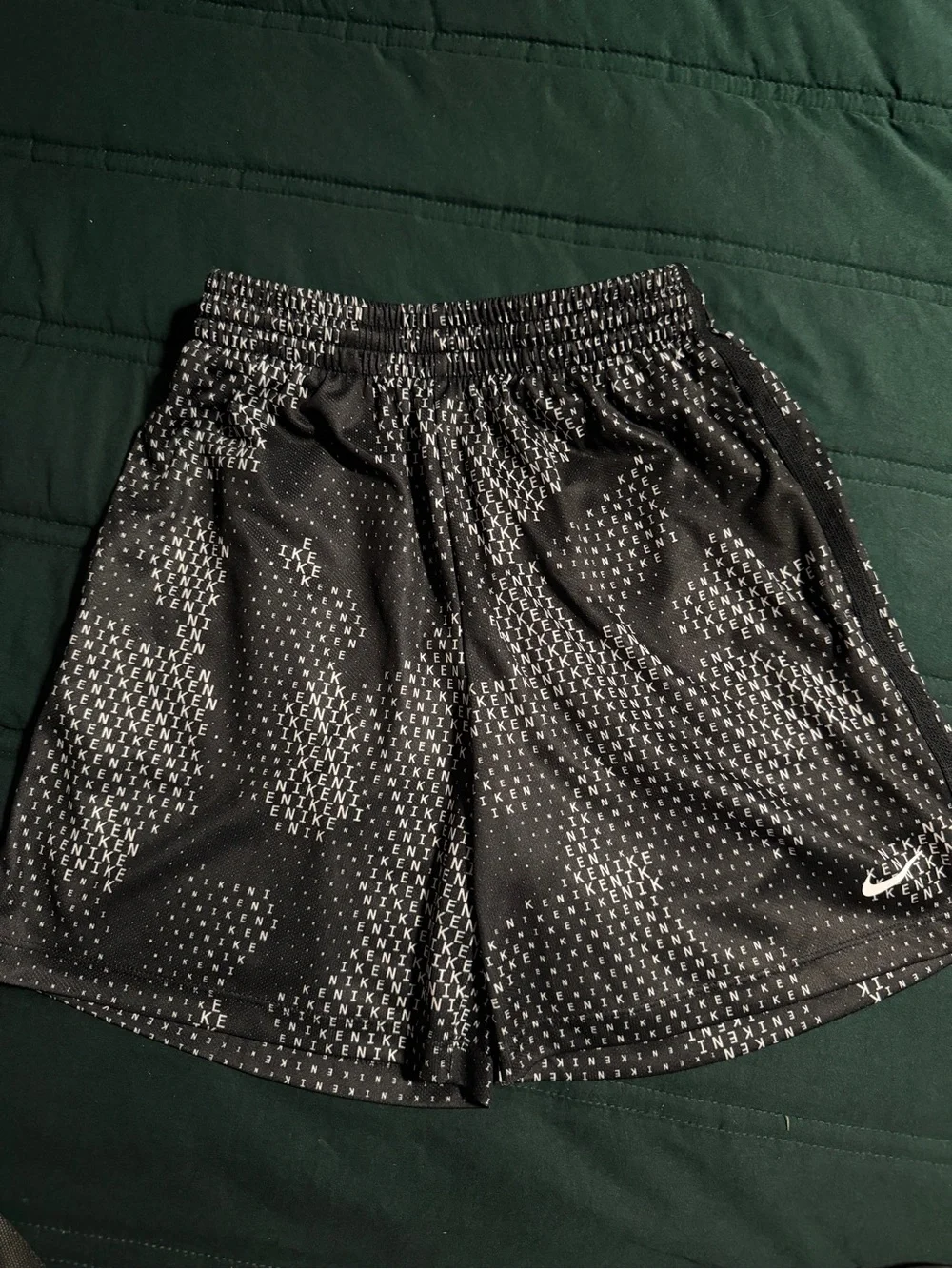 Nike Dri-FIT Multi Short AOP Black White Kids Shorts Size M